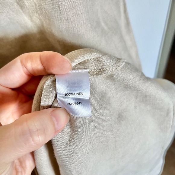 J Jill Love Linen Drop Shoulder Boat Neck Shift Dress Lagenlook Size XL Missy - Picture 5 of 11